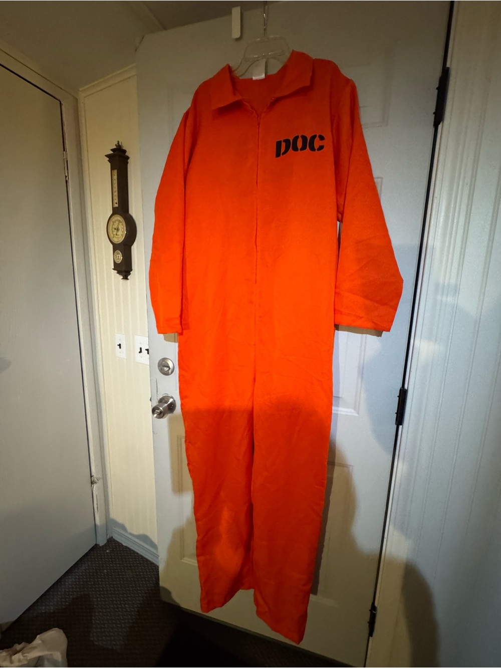 Spirit Halloween Inmate Halloween Costume Prisoner One Piece Size Small/Medium